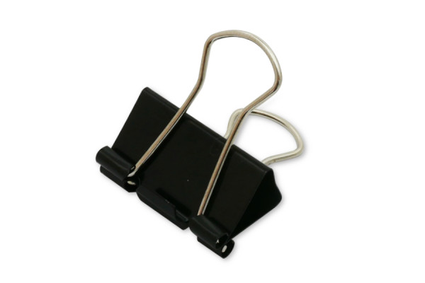 Klipsy biurowe foldback / Spinacze uniwersalne, szerokość 25 mm, czarne
