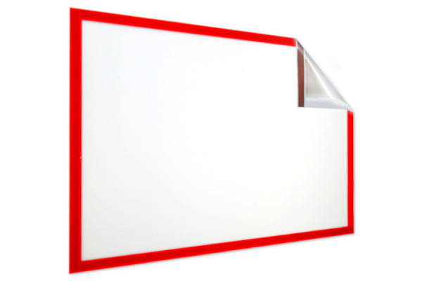 Magnetyczne ramki informacyjne na format DIN A4, 229 x 315 mm, czerwona