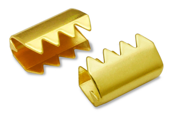 Skrzydełka mocujące metalowe, mosiądzowane, otwór 3,1 mm, mosiądzowane
