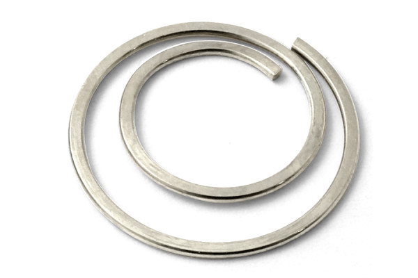 Okrągłe spinacze biurowe „circular”, średnica 20 mm, niklowane