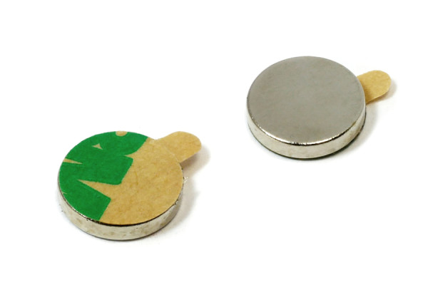 Magnesy krążkowe, 10,0 x 2 mm, samoprzylepne