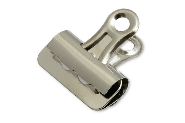 Klipsy biurowe Bulldog, szerokość 32 mm, niklowane