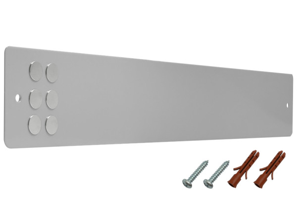 Listwy magnetyczne wraz z elementami mocującymi + magnesy, szare RAL 7040
