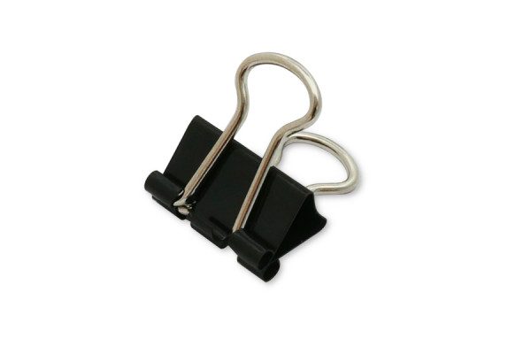 Klipsy biurowe foldback / Spinacze uniwersalne, szerokość 15 mm, czarne