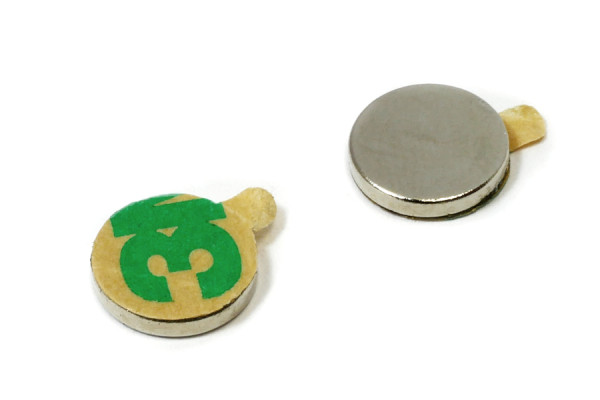 Magnesy krążkowe, 9,5 x 1,5 mm, samoprzylepne