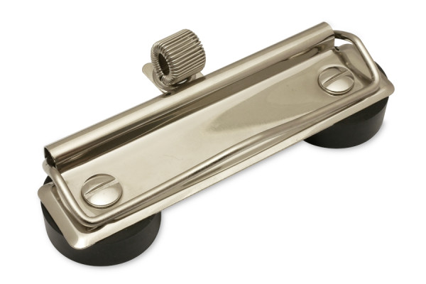 Magnetyczne mechanizmy zaciskowe, szerokość 100 mm, niklowane z metalowym uchwytem na długopis