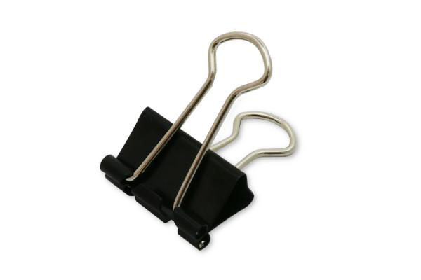 Klipsy biurowe foldback / Spinacze uniwersalne, szerokość 19 mm, czarne