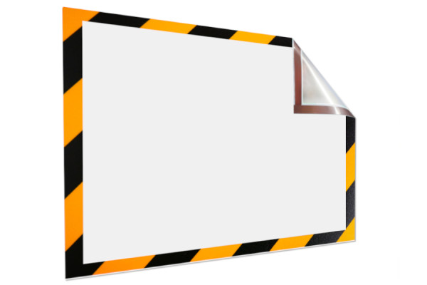 Magnetyczne ramki informacyjne na format DIN A4, 229 x 315 mm, czarno-żółta