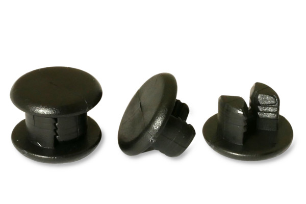 Nity plastikowe zębate, rozmiar 4,5–6,0 mm, czarne