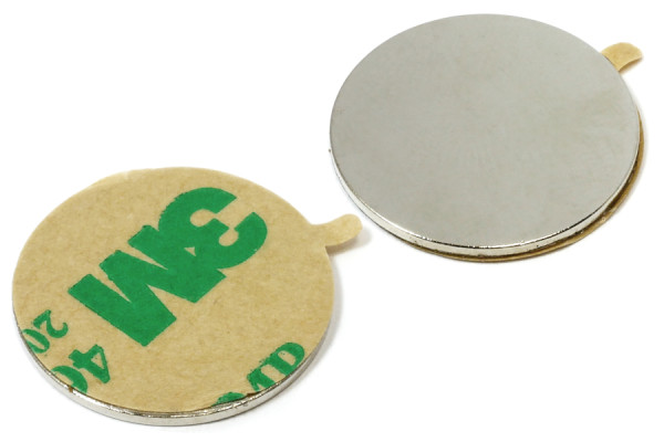 Magnesy krążkowe, 20,0 x 1,0 mm, samoprzylepne